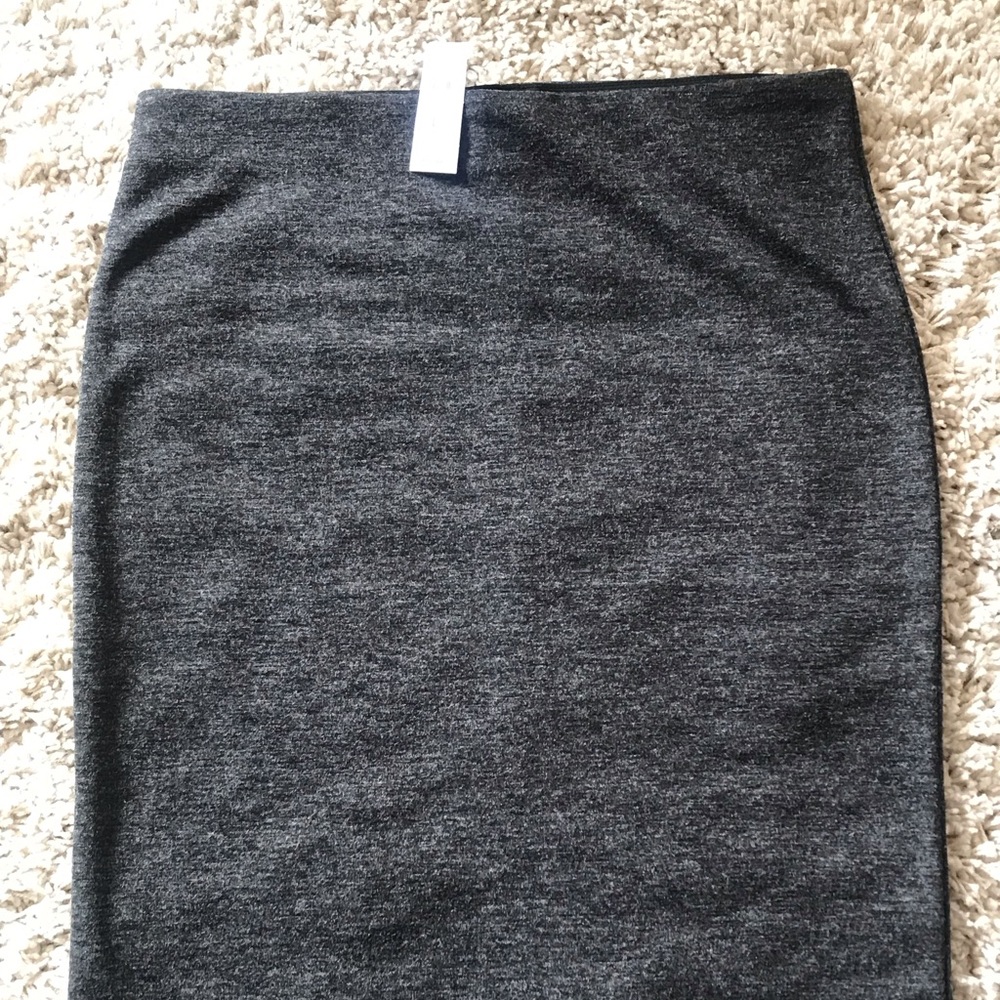 Ann Taylor Charcoal Knit Pencil Skirt - Size L